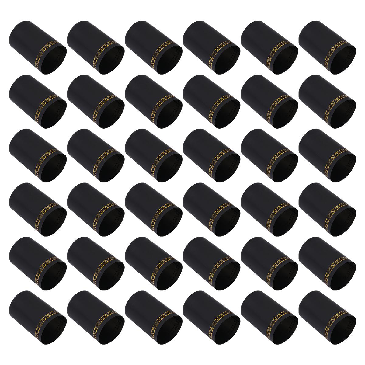 

100 шт. капсулы для вакуумного упаковщика с красной крышкой, термоусадочная бутылка, термоусадочная пробка, герметичная крышка, пластиковая верхняя планка чёрный