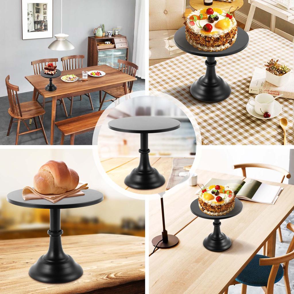 T02C!Metal Iron Cake Stand Round Pedestal Dessert Holder Cupcake Display Rack Bakeware For Birthday Wedding Party