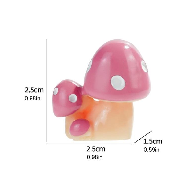 10Pcs Resin Mushrooms for Garden and Home Decoration Ornaments for Cake Decorating Ornaments