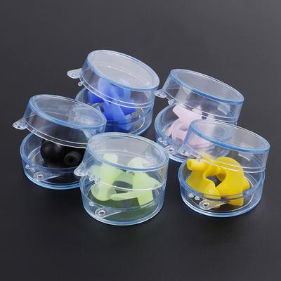 REUSABLE SOFT SILICONE ANTI NOISE FOAM EAR PLUGS FOR SWIM SLEEP WORK WITH BOX