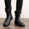 [One piece] Rain shoes men's short and medium non-slip waterproof shoes outdoor water boots warm fishing rain boots rubber shoes