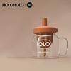 HOLOHOLO High Borosilicate Glass Acorn Tea Infuser Bottle with Straw