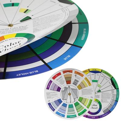 Rueda de Mezcla de Colores para Diseño de Tarjetas de Papel Carta Tinta Guía Círculo Central Redondo Rueda Pigmento para Tatuaje Uñas