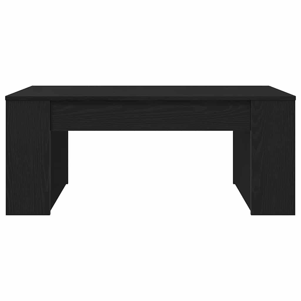 Coffee Table Black Oak Look 102 X 55 X 42 Cm Engineered Wood