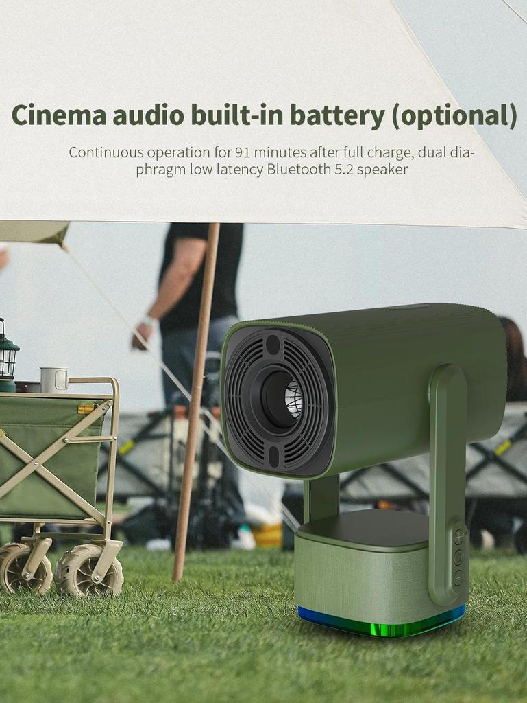 2025 K2 Smart 4K Gimbal Projector with Battery & Android Screen Mirroring