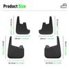 4 PZ Paraspruzzi Auto Paraspruzzi Parafanghi Paraspruzzi Auto Compatibili con Isuzu D-MAX 4 PORTE 2016 2017 2018 2019