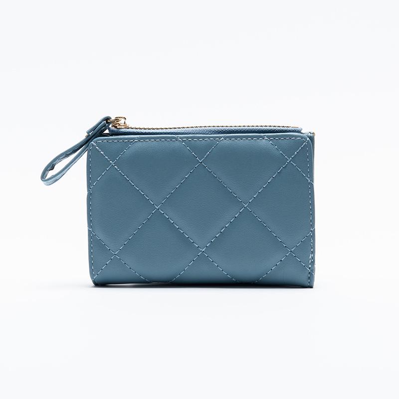 Women's Multifunctional Large Capacity Wallet - Solid Color, Small Diamond Design, Multi-Color Card Holder & Coin Purse for Autumn/Winter