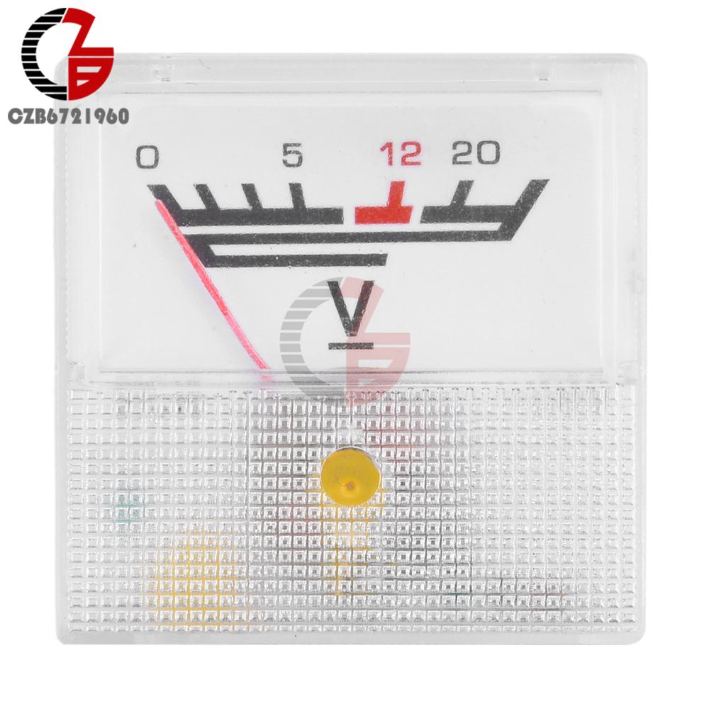 AC 0-300V DC 0-20V Voltmeter 10A 20A 30A 50A Ammeter Mini Voltage Current Meter Tester Analog Pointer Volt Ammeter Panel Meter