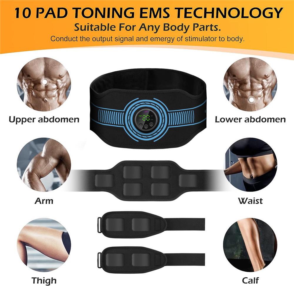Smart EMS 5-Piece Abdominal Muscle Belt & Trainer