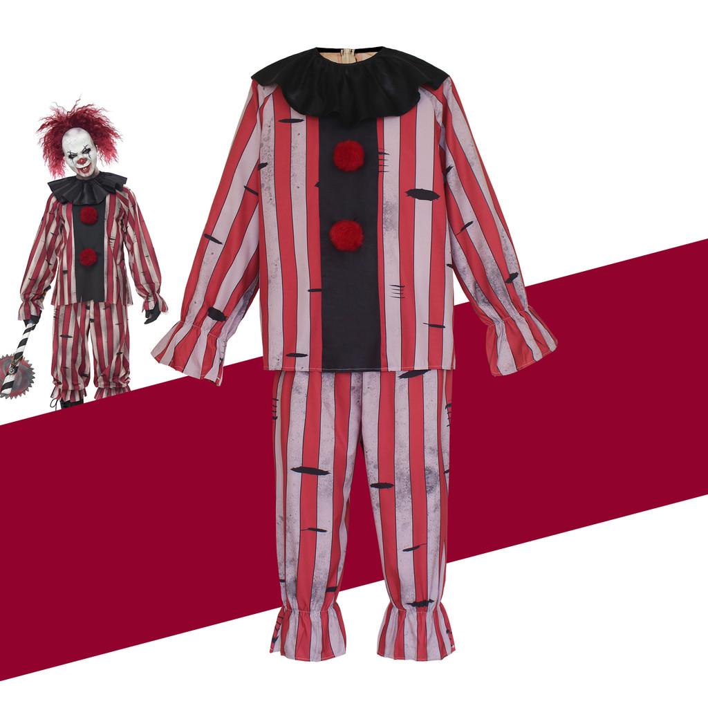 Clown Cosplay Costume For Halloween And Stage Performance With Polyester Fabric For Men And Women