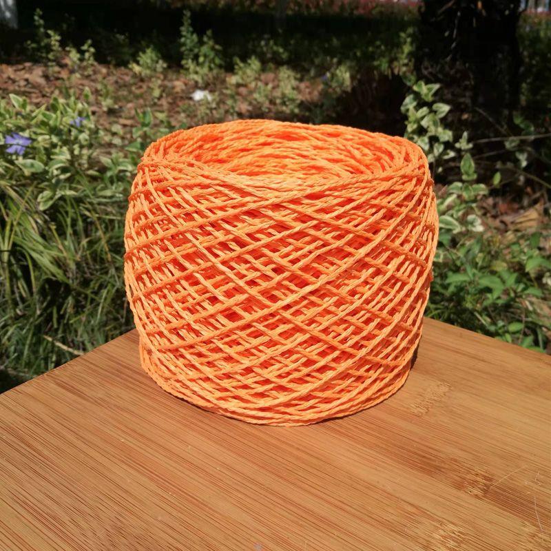 150g Natural Cotton Raffia Yarn for Hand Crochet Knitting Summer Hats Bags Diy Straw Sandals Fluffy Paper Grass Thread Beige