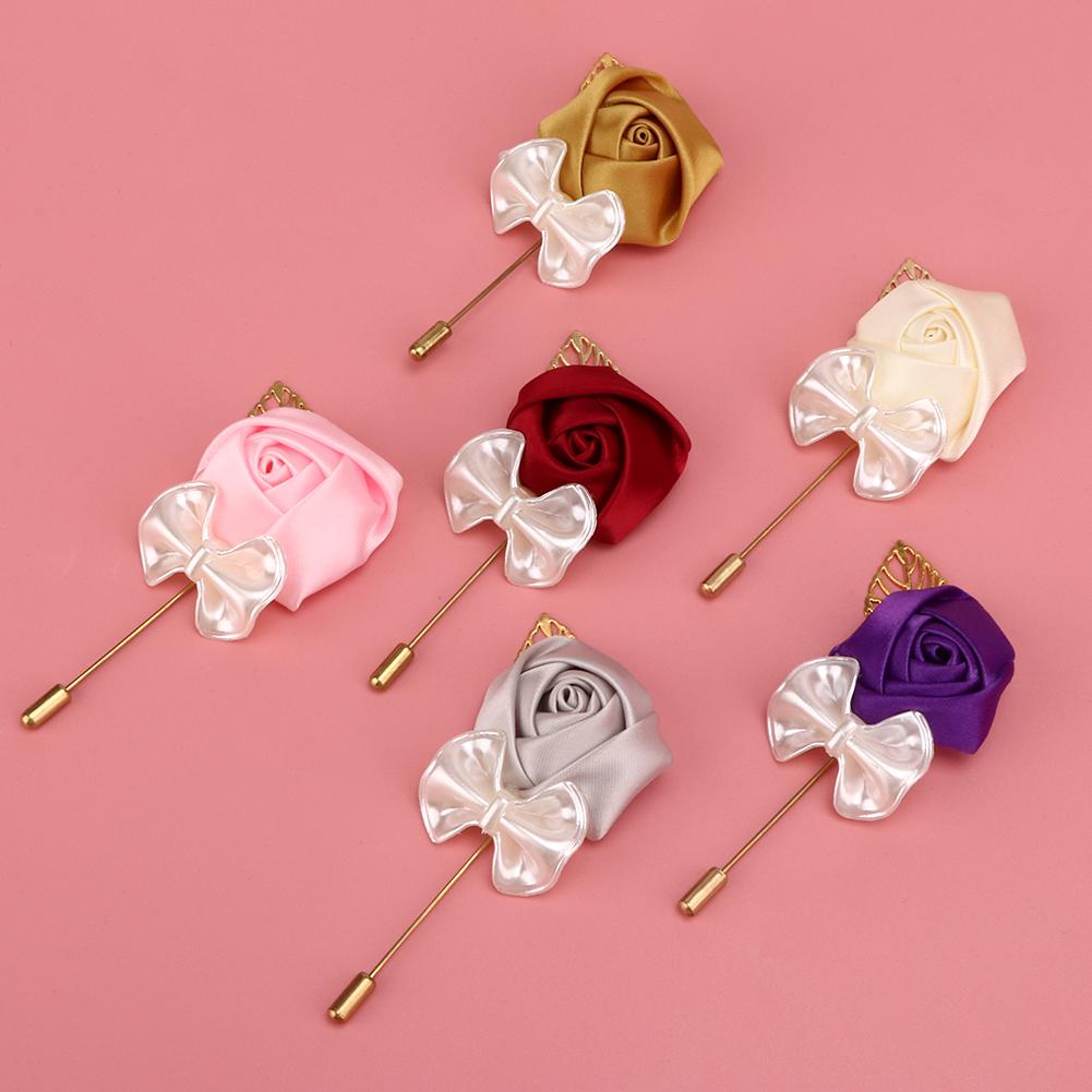 6 Buc Corsaj Artificial cu Trandafir Broșă Floare de Piept Domnișor de Onoare Domnișoară de Onoare Accesorii Nuntă