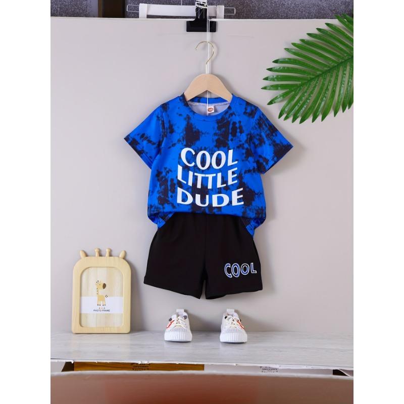Boys Summer Graphic T-Shirt Duo Set | Breathable Printed Short Sleeve Tops and Shorts - Outdoor Fashion Boys