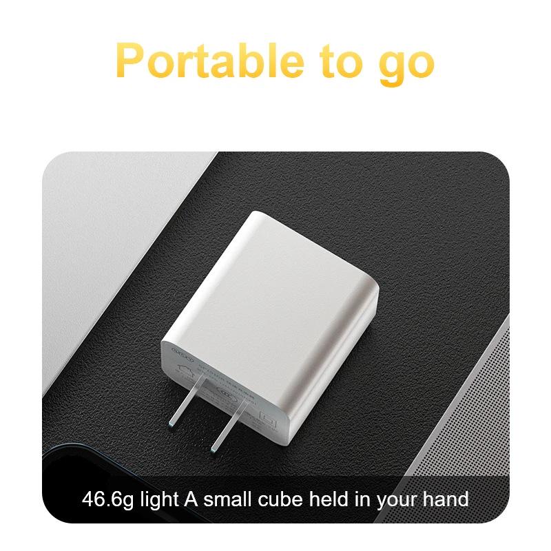 20W Fast USB Charger, PD & QC Flash Charging for Apple, Android, Huawei, Type-C Devices