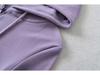 Women's American Style Thermal Fleece Slim Fit Hooded Yoga Sweatshirt with Double Zippers & Large Pockets for Autumn/Winter.