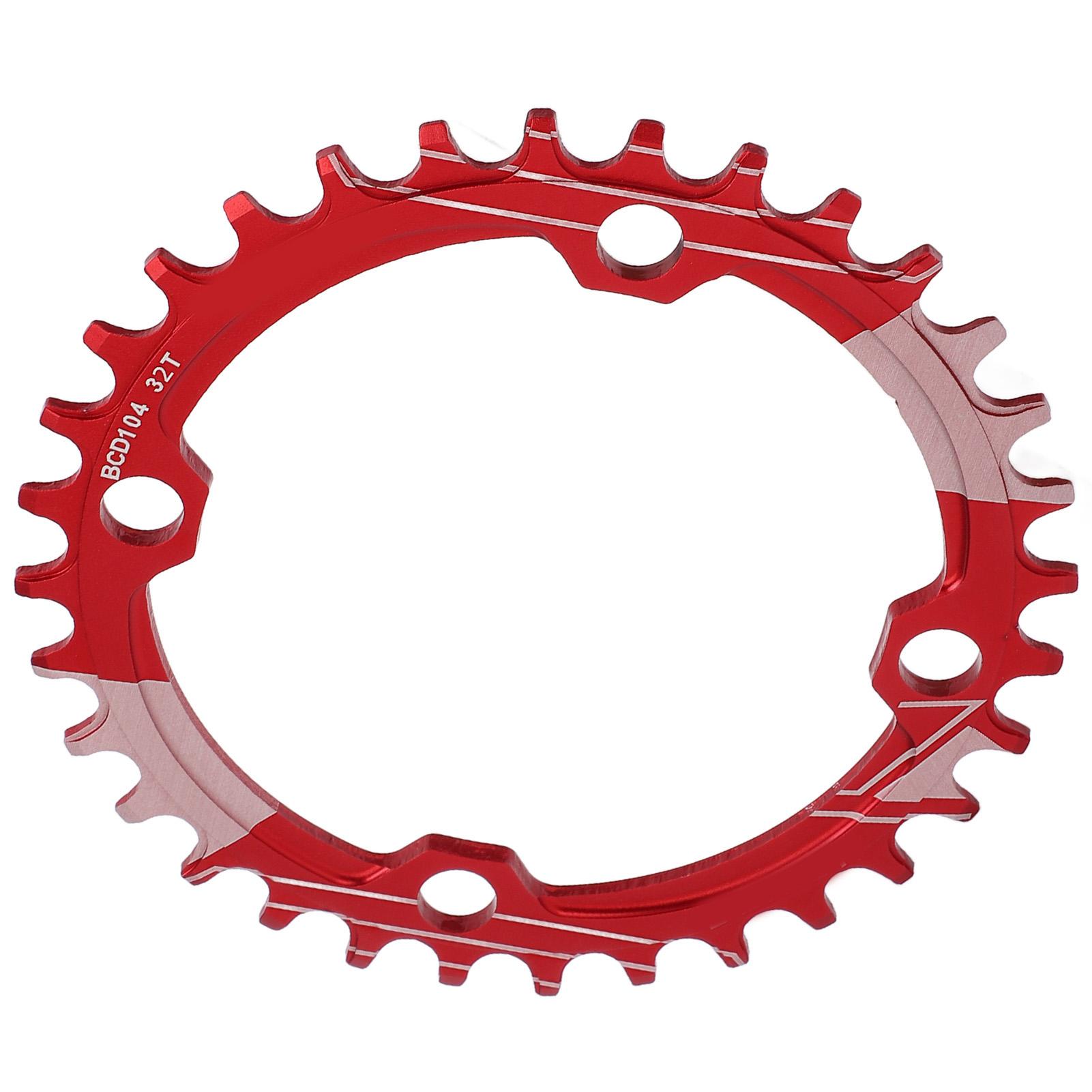 Lebycle 104BCD Круглая Звездочка Narrow Wide MTB Велосипед 32T Шатуны Зубчатая Пластина ЗапчастиКрасный