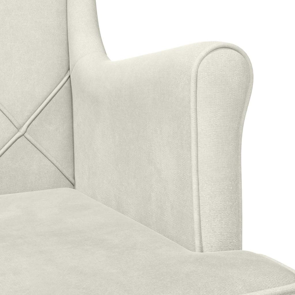 Cream Velvet Armchair