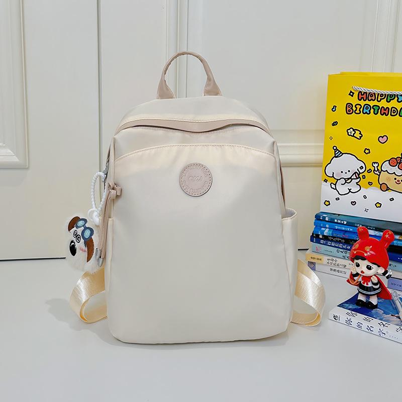 Niche design backpack women s new commuter versatile travel backpack student casual mini schoolbag single bag белый