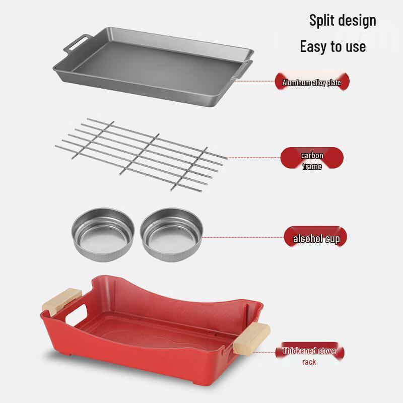 Commercial Aluminum Non-Stick Grilled Fish Pan