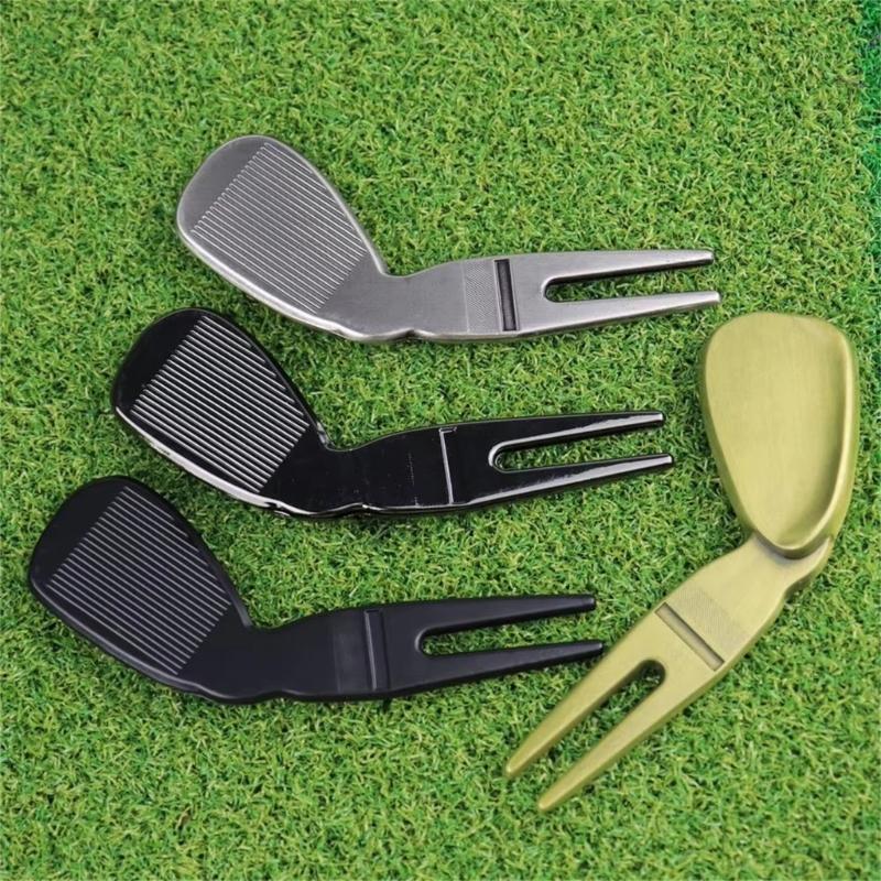 Golfs Balls Marker Alloy Curved Spit for Men Women Golfer Golfs Accessory Golf Divot Repair Tool Golf Green Divot Tool