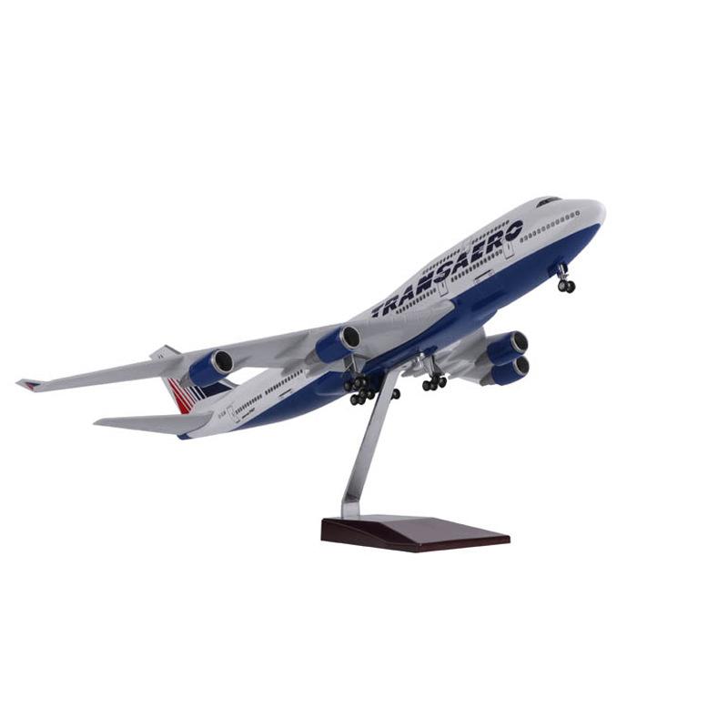 Diecast Resin 47CM Scale Airplane Model 747 B747 Aircraft Simulation Resin Finished Airlines Christmas Souvenir Collection Decor