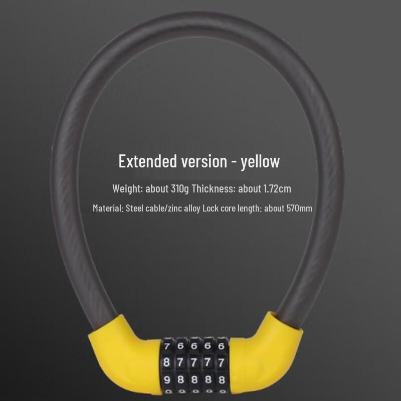 Lishi 5-Digit Combination Bicycle Chain Lock 60cm