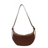 Women's Daily Shoulder Bag Simple Weaving New Moon Female Solid Color Fashion Crossbody Bag Leisure Commuter Bag