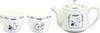 World Create Moomin Hasami Ware Pot & Cup Set of 3, Featuring Moomin, Little My, and Snufkin, Blue Country Series, 14733
