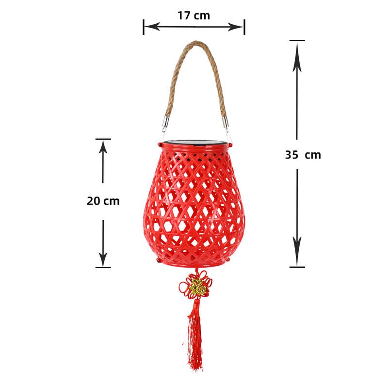 

Nufeng Rattan-Look Chinese Knot Courtyard Lantern