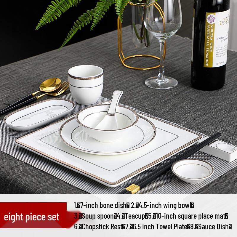 Elegant Chinese Ceramic Tableware Set