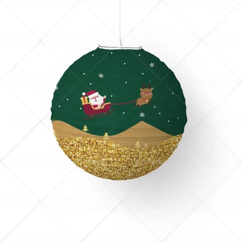 Christmas Paper Lanterns Creative New Year Christmas Party Decorations Handheld DIY Lanterns Suitable Home Festival Party Decor