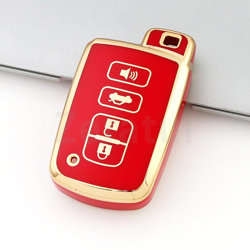 For Toyota Avalon Camry Corolla Rav4 Highlander Auris Chr Land Cruiser 4 Buttons Shell Fob Tpu Car Key Case Cover Keyless