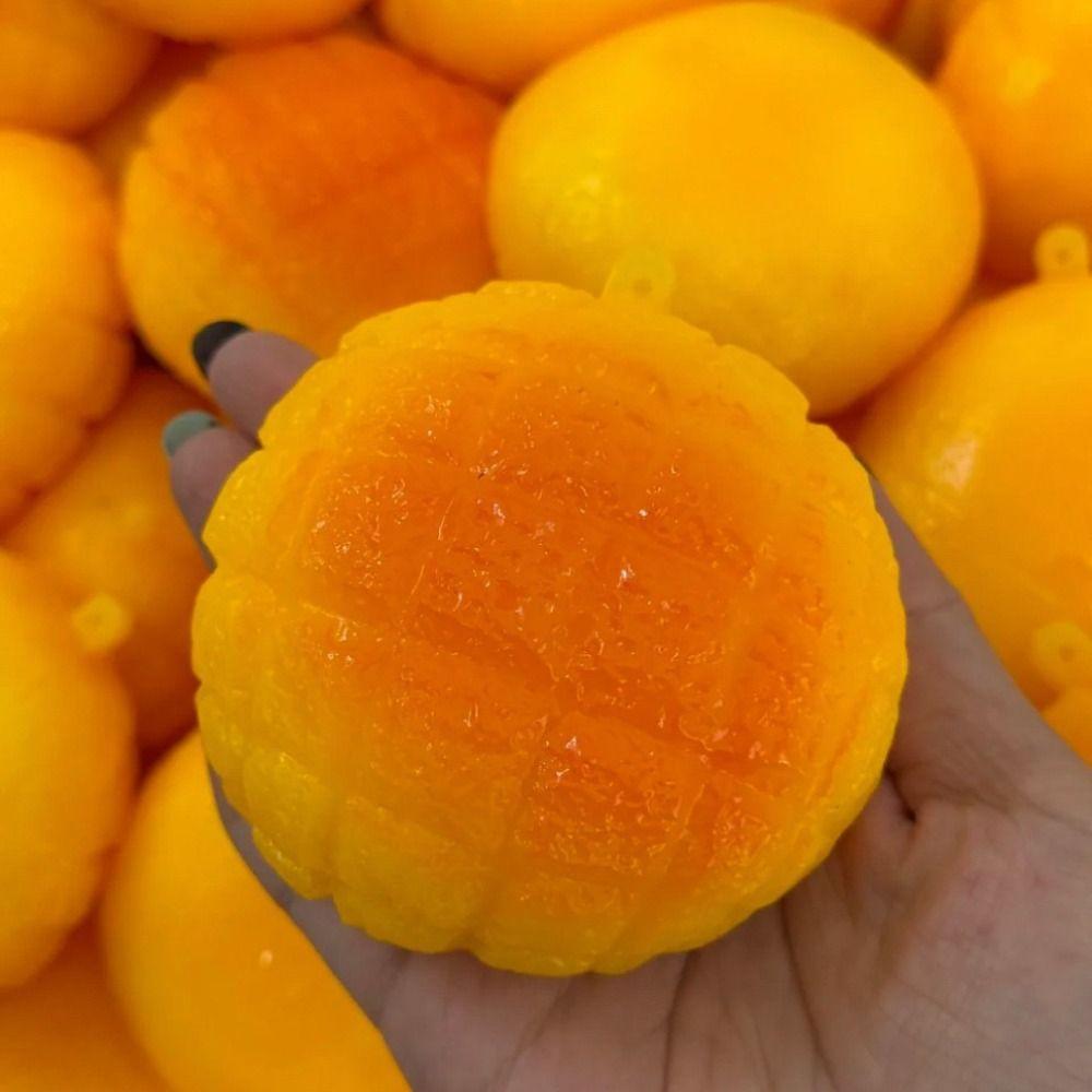 Non-Bounce Pineapple Bun Squishy Food-Shaped Squeeze Toys Portable Sensory Fidget Ball Xmas Gift