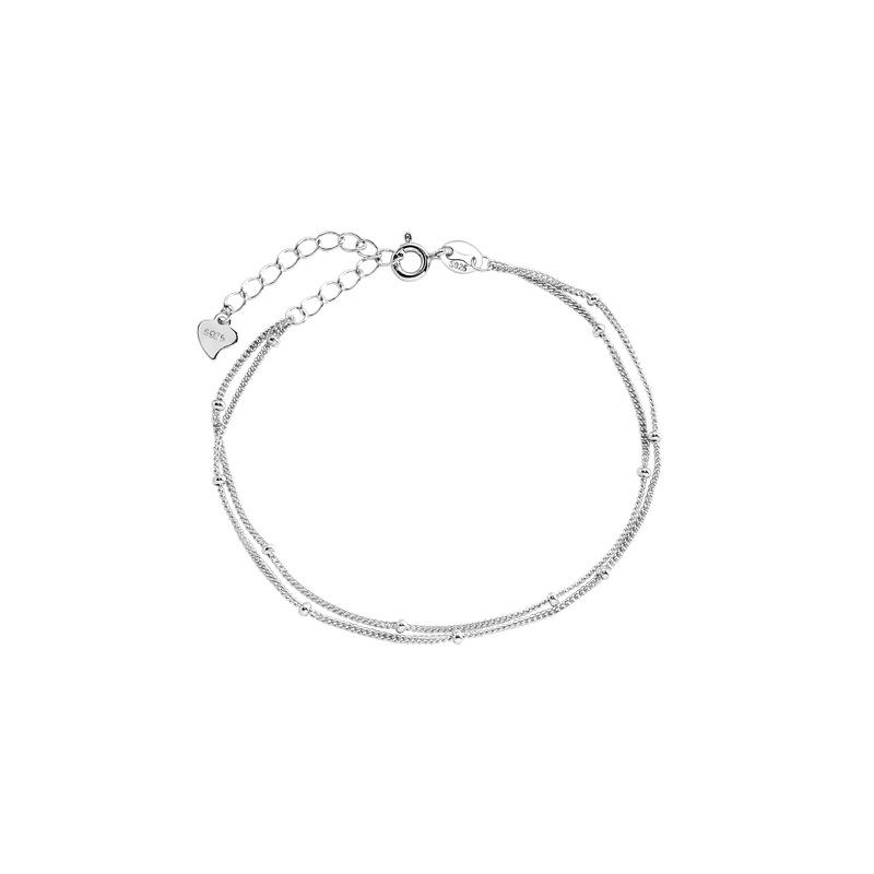 Round Bead Double-layer Snake Bone Bracelet Female Sweet Simple Small Fresh Korean Version Small Light Bead Decoration
