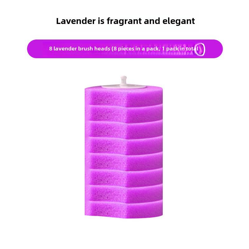 

Wall-Mounted Disposable Toilet Brush Set with Self-Cleaning Replacement Head