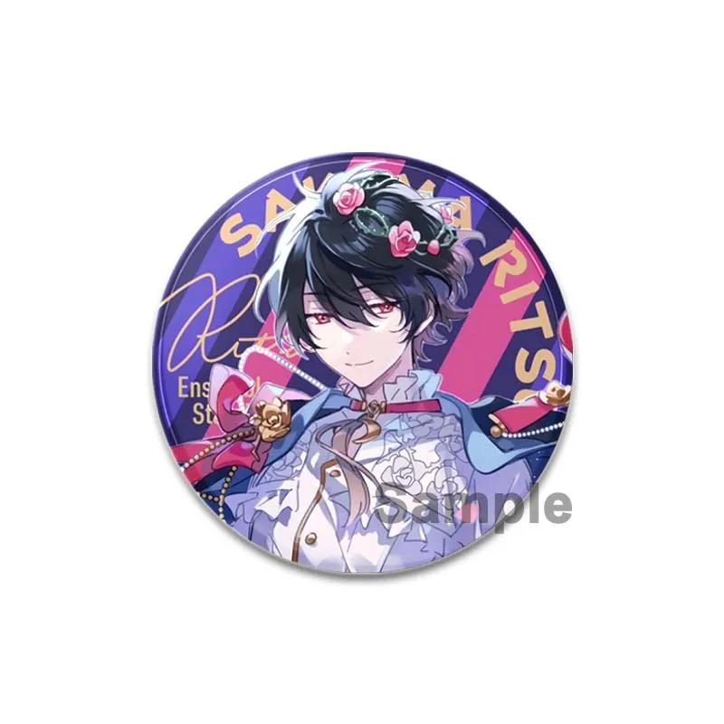 32/44/58mm Ensemble Stars Idol Round Brooch Cartoon Cosplay Badge Icons Lapel Pins for Backpack Gifts Sena Tsukinaga Sakuma Narukami