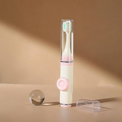 1 SZTUKA 2 W 1 Przenośna Składana Szczoteczka do Zębów z Osłonką Zestaw Podróżny do Czyszczenia Zębów Kreatywne Narzędzia Mogące Pomieścić Pastę do Zębów