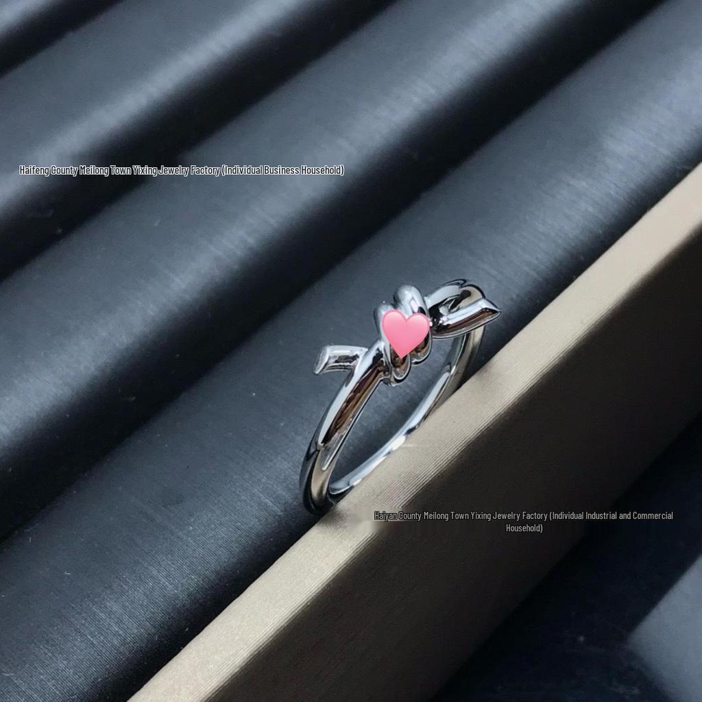 Tiffany Knot Ring for Women, 18K Rose Gold-Plated, Polished Precision Craftsmanship with Diamonds, Fashion Twisted Rope Design.