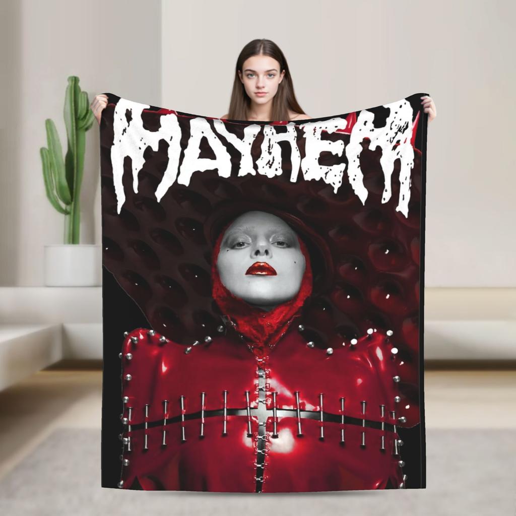 Lady Gaga Mayhem Abracadabra Knitted Blankets Fleece Lady In Red Super Warm Throw Blankets for Bed Bedspread
