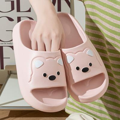 Cute Bear Slippers Non-slip Thickened Bottom Indoor Home Deodorant Household Cartoon Cool Slippers