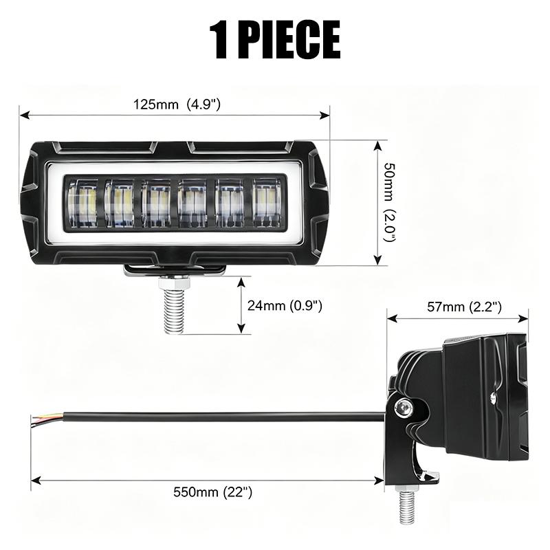 5 Inch LED Pods 7D LED Light Bar Work Light DRL Ruunning Headlight Offroad Driving Fog Lamp 12V 24V For Car Truck Trailer SUV RV