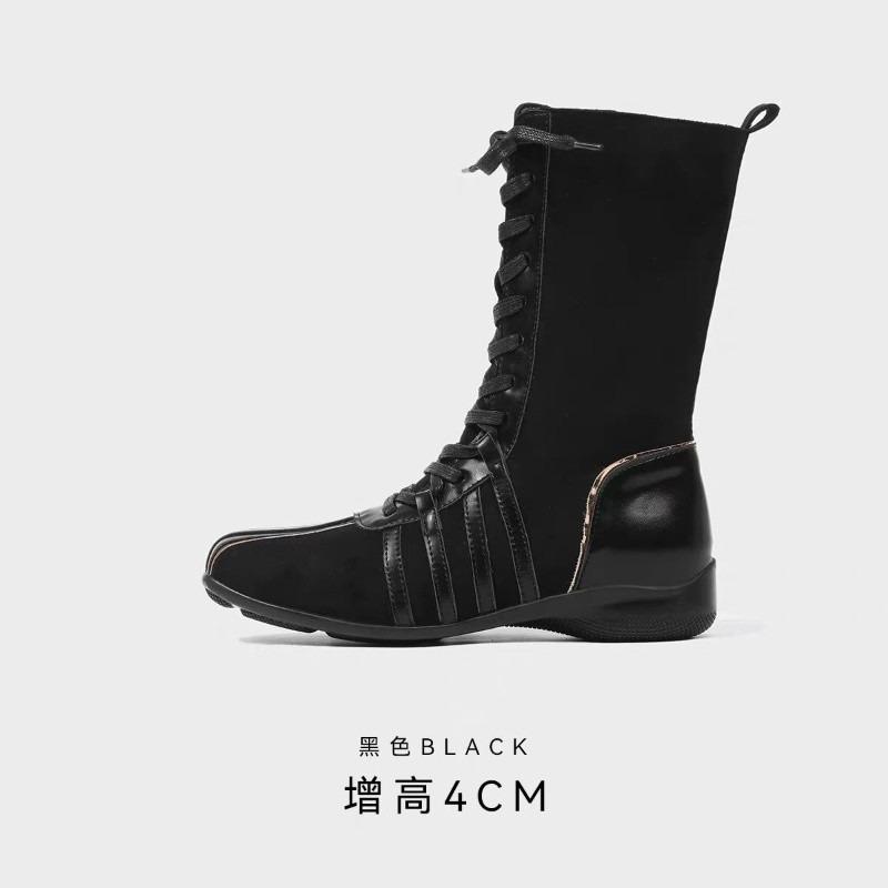 

Fashion Women s Vintage Versatile Lace-Up Flat Mid-Cone 40 чёрный