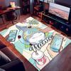 Custom Personalization Jeff the Land Shark Print Area Rug - Soft, Washable Non-Slip Indoor Mat,Living Room,Home&Office Decorative Rug