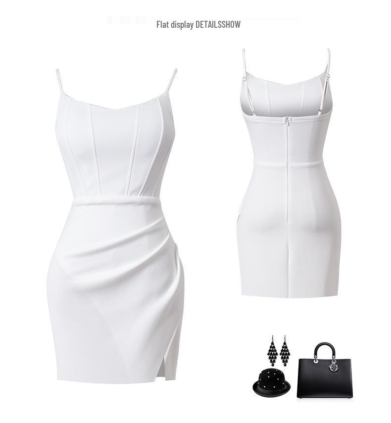 French Chic Spaghetti Strap Slim-Fit Socialite Party Dress