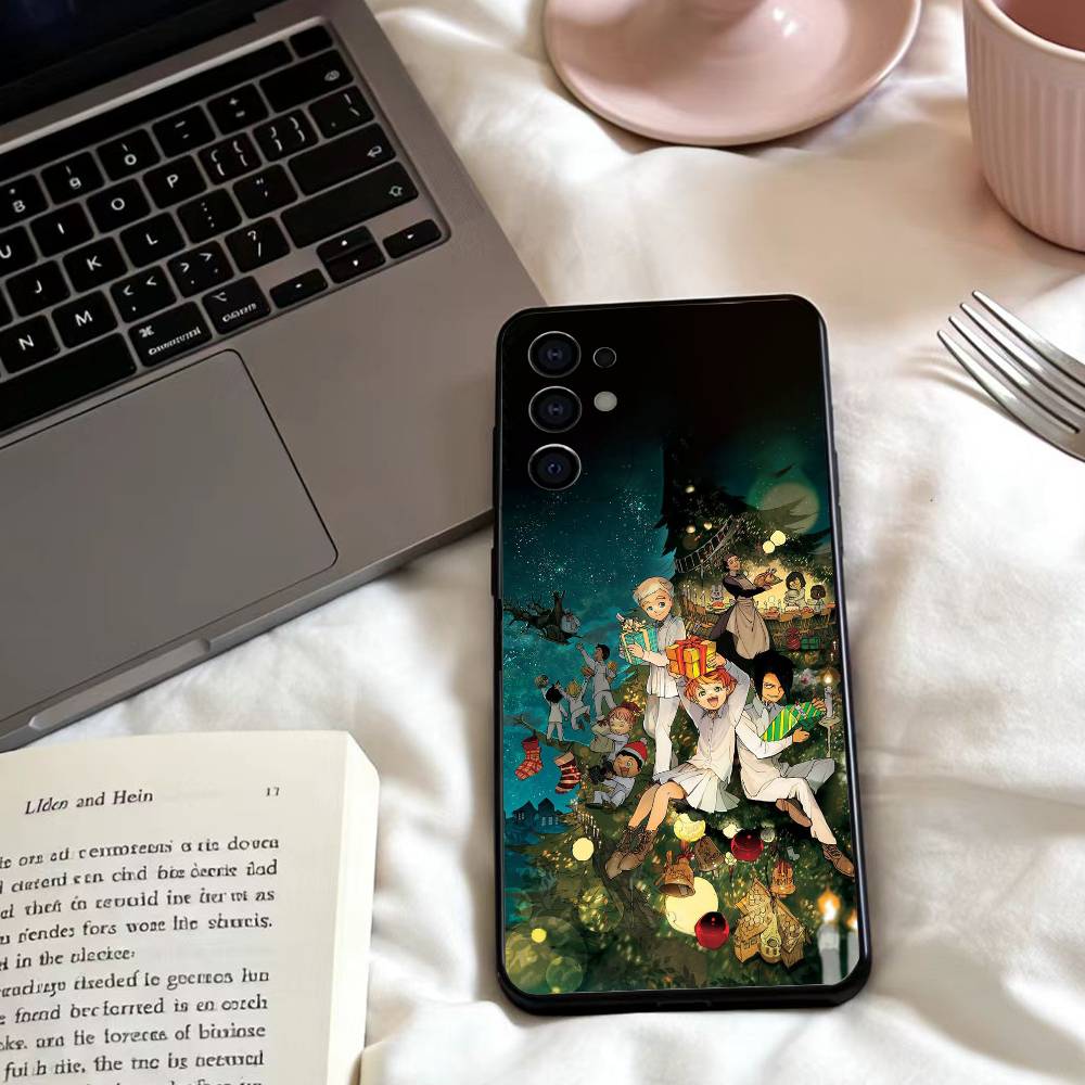T-The Promised Neverland Anime Phone Case For Samsung S25,24,23,22,30,21,10,9,Ultra,Plus,Lite,FE,4,5 G Soft Black Case