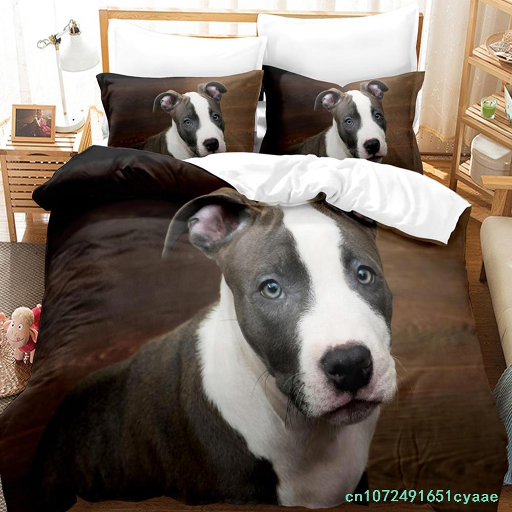 2014 Cute Dog Bedding Set Single Twin Full Queen King Size Pet Dog Bed Set Teenager Bedroom Duvetcover Sets 3D Print 037