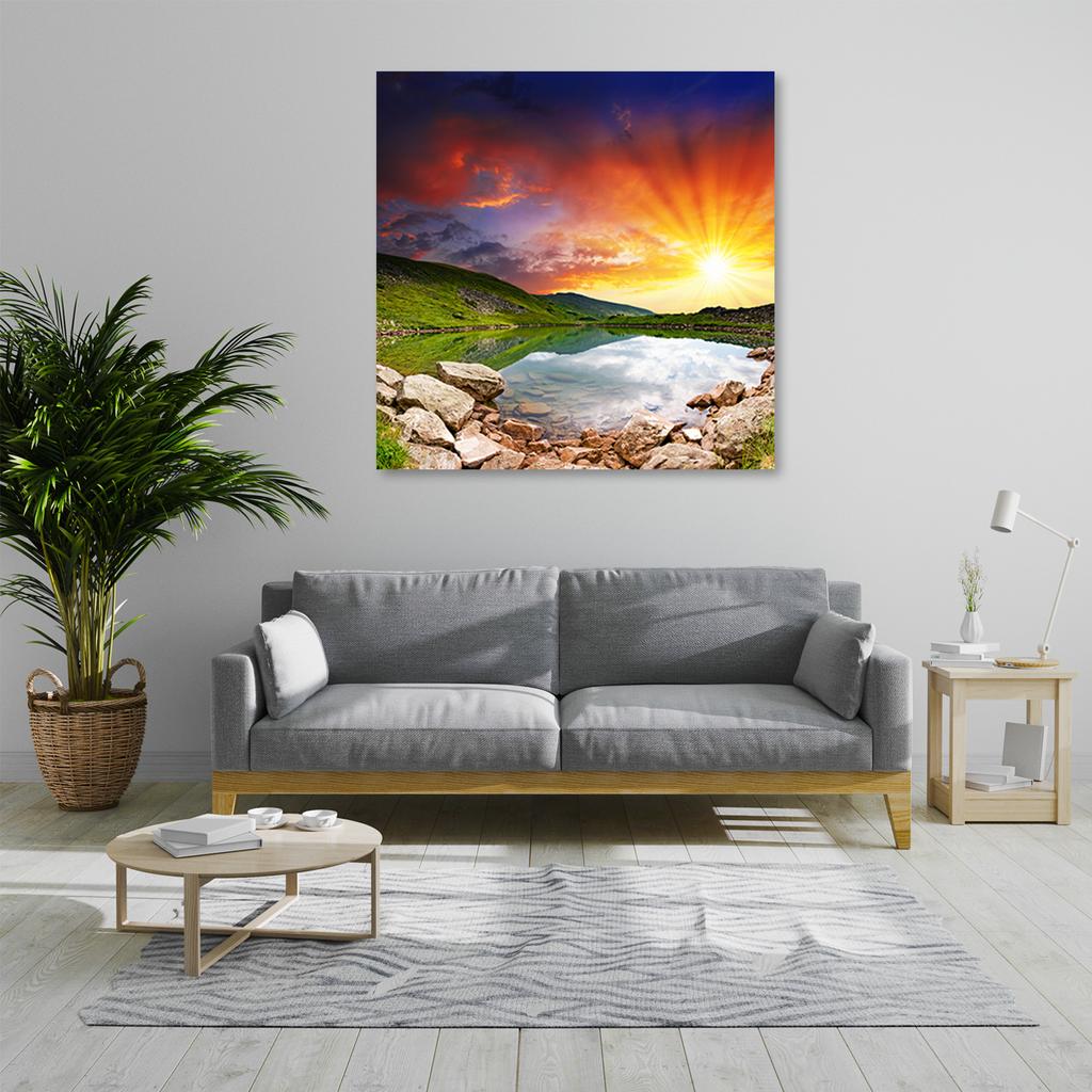 Canvas Print Sunset In the Mountains