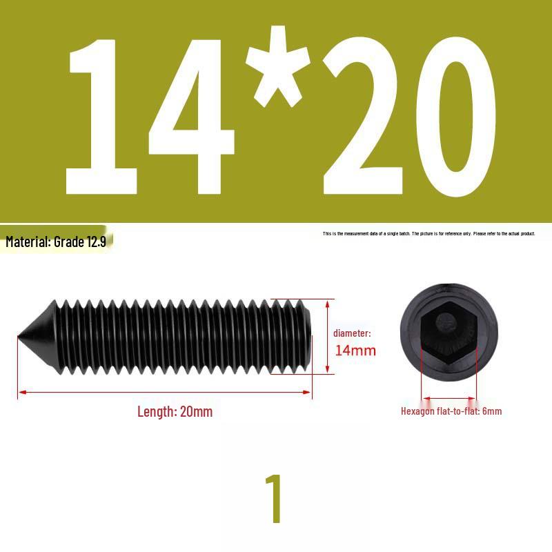 12.9 Edelstahl 304 Innensechskant Kegelspitze Gewindestift M2/M3