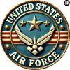 Vintage US Air Force Metal Tin Sign 8x8 Inch Home Decor Wall Art Gift