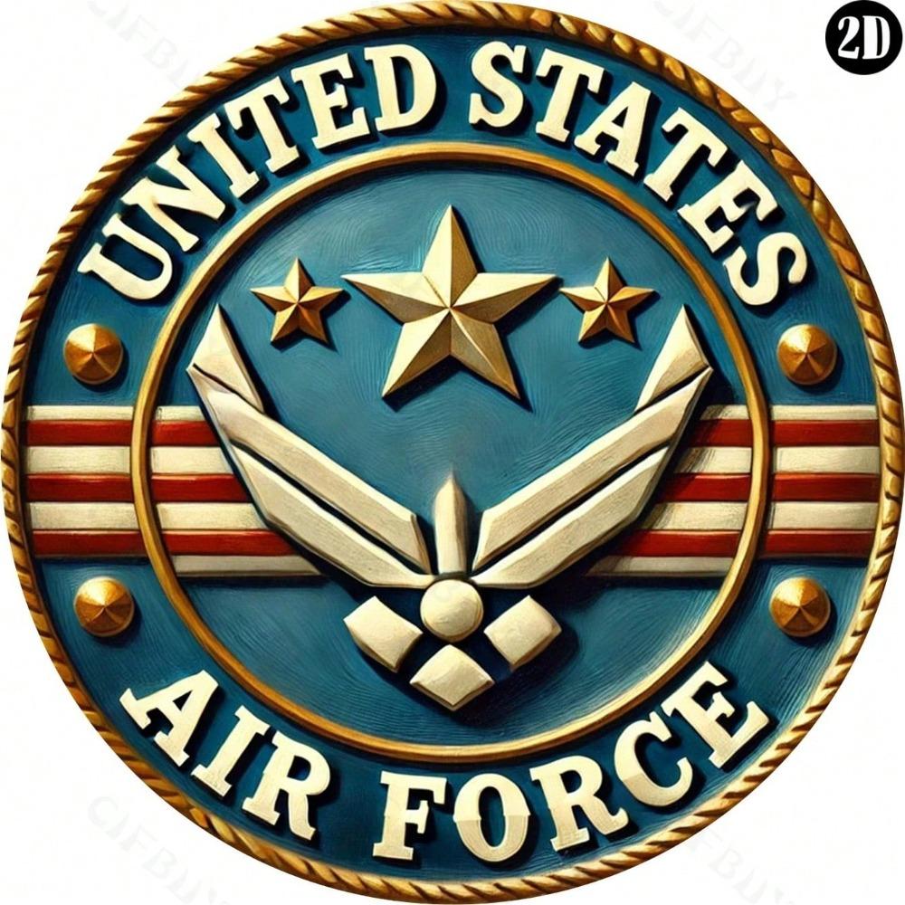 Vintage US Air Force Metal Tin Sign 8x8 Inch Home Decor Wall Art Gift